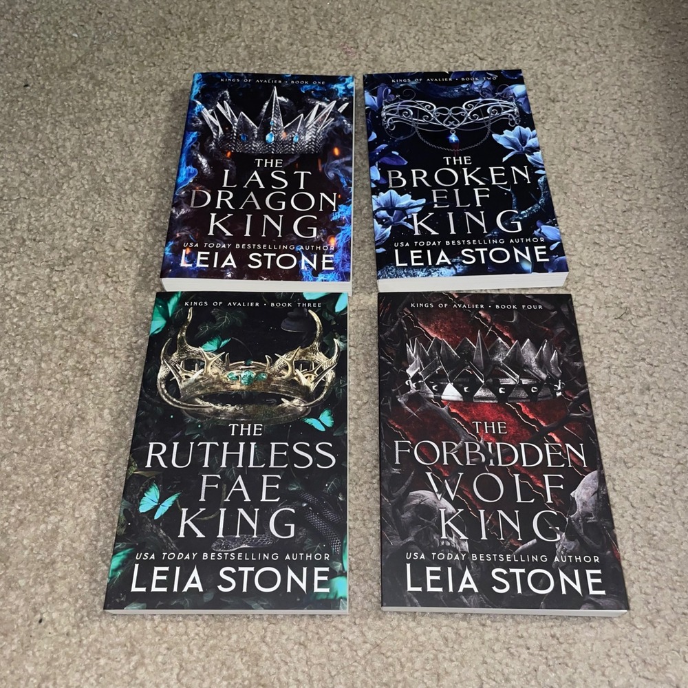 Kings of Avalier Book Set 1-4 Leia Stone Paperback Dragon Elf Fae Wolf King